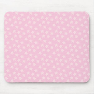 Geworfene rosa Sterne Mousepad