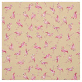Geworfene Wasserfarb-Flamingos auf Hellorange Stoff (Muster)