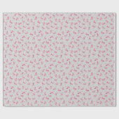 Geworfene Wasserfarbenflamingos auf Hellgrau Geschenkpapier (Flach)