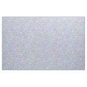 Geworfene Weihnachtsflamingos auf Hellblau Stoff (Fat Quarter (45,7 x 55,9 cm))