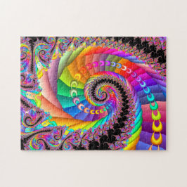 Gewundene Drehungs-Fraktal-Kunst Puzzle