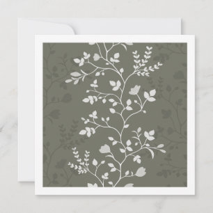 Gewundene Florale Minimalistische Botanische Karte
