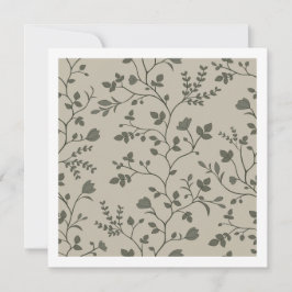 Gewundene Florale Sanfte Erdige Botanische Karte