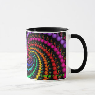 Gewundene Fraktal-Regenbogen-Tasse Tasse