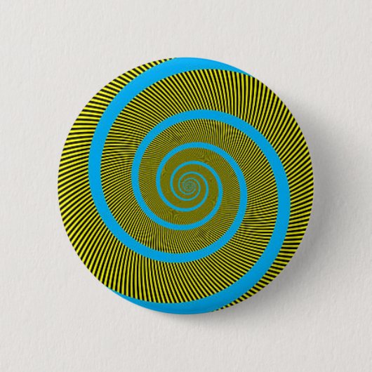 Gewundene Fraktalkunst Button (Vorderseite)