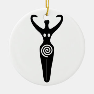 Gewundene Göttin Keramik Ornament