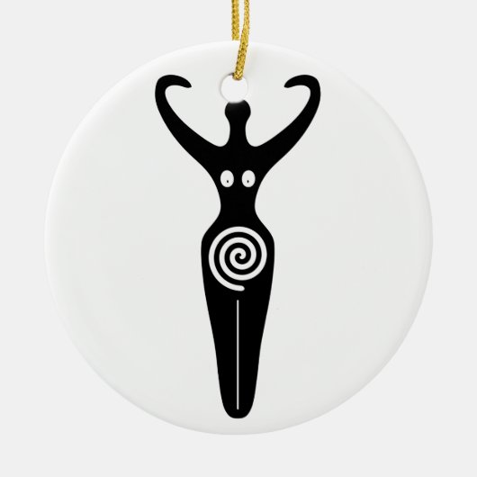 Gewundene Göttin Keramik Ornament (Vorne)