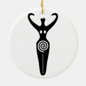 Gewundene Göttin Keramik Ornament (Hinten)