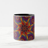 Gewundene Kraken-psychedelische Zweifarbige Tasse (Mittel)