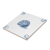 Gewundene Muschel-Fliese Delfts mit Muschel-Ecken Fliese (Seite)