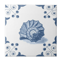 Gewundene Muschel-Fliese Delfts mit Rolle-Ecken Fliese