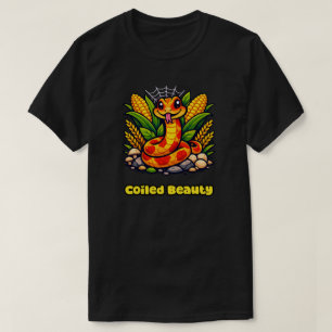Gewundene Schönheit Majestätische Schlange Reptili T-Shirt