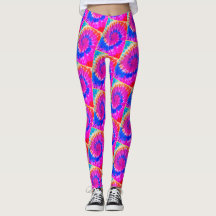 Gewundene TieDye Leggings [Miami-Filter] Ylw Linie
