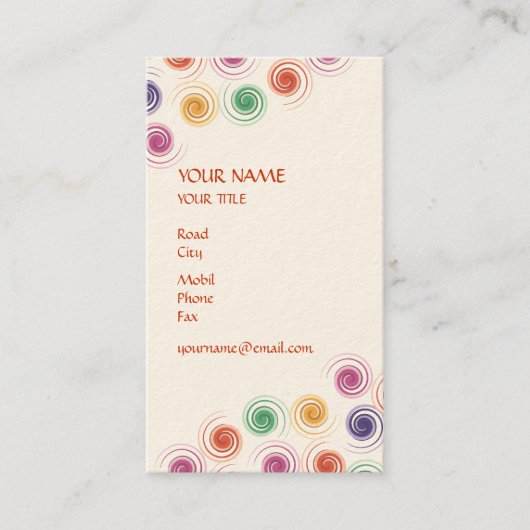 Gewundene Visitenkarte (Vorderseite)