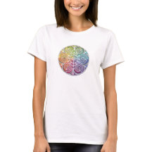 Gewundener Mandala-Damen-T - Shirt