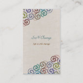 Gewundener persönlicher Trainer Visitenkarte (Rückseite)