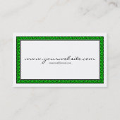 Gewundenes gerahmtes - Grün Visitenkarte (Rückseite)