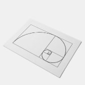 Gewundenes goldenes Verhältnis Fibonaccis Fußmatte (Schrägansicht)