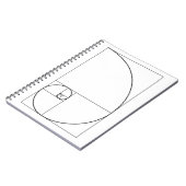 Gewundenes goldenes Verhältnis Fibonaccis Notizblock (Linke Seite)