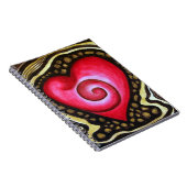 Gewundenes Herz des Liebe-Notizbuches Notizblock (Rechte Seite)