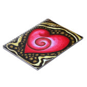 Gewundenes Herz des Liebe-Notizbuches Notizblock (Linke Seite)