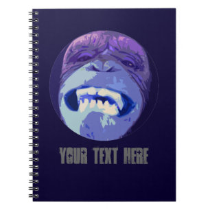 Gewundenes Notizbuch des grinsenden Notizblock