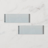 Gewundenes Notizbuch-gezeichnetes Papier Mini Visitenkarte (Vorne/Hinten)