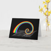 Gewundenes Regenbogen-Steigen Fibonaccis Karte (Gelbe Blume)