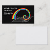 Gewundenes Regenbogen-Steigen Fibonaccis Visitenkarte (Vorne/Hinten)