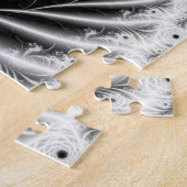 Gewundenes Schwarzweiss-Fraktal-Puzzle Puzzle (Seite)