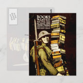 Gewünschte Bücher Postkarte (Vorne/Hinten)