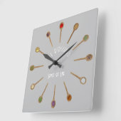 Gewürz der Wanduhr, 27,3 cm quadratisch Quadratische Wanduhr (Winkel)