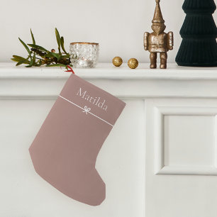 Gewürz   Einfache Minimalistische Bogen Personalis Kleiner Weihnachtsstrumpf