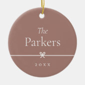 Gewürz | Einfaches Minimal Bow-Foto Keramik Ornament (Vorne)