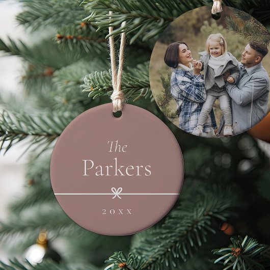 Gewürz | Einfaches Minimal Bow-Foto Keramik Ornament