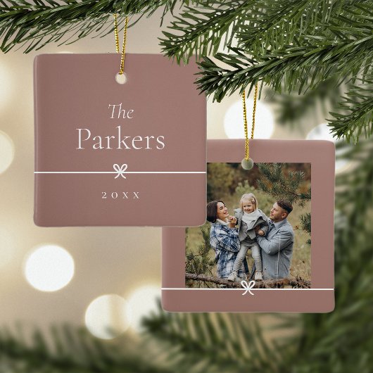 Gewürz | Einfaches Minimal Bow-Foto Keramikornament