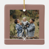 Gewürz | Einfaches Minimal Bow-Foto Keramikornament (Rückseite)