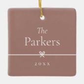 Gewürz | Einfaches Minimal Bow-Foto Keramikornament (Vorderseite)