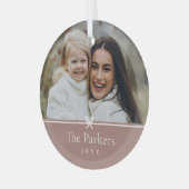 Gewürz | Einfaches Minimal Bow-Foto Ornament Aus Glas (Vorderseite links)