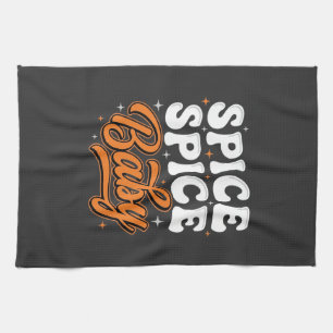 Gewürz Gewürz Baby Halloween Retro-Typografie-Desi Geschirrtuch
