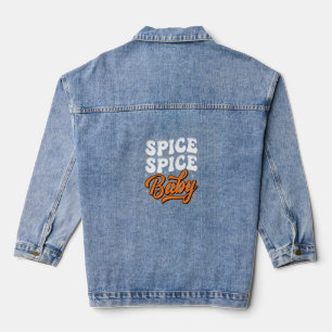 Gewürz Gewürz Baby Halloween Retro-Typografie-Desi Jeansjacke