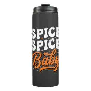 Gewürz Gewürz Baby Halloween Retro-Typografie-Desi Thermosbecher