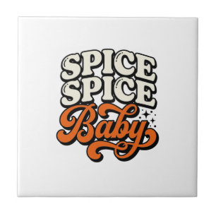 Gewürz Gewürz Baby Vintage Retro-Typografie-Shirt Fliese