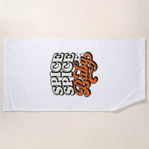 Gewürz Gewürz Baby Vintage Retro-Typografie-Shirt Strandtuch