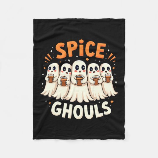 Gewürz Ghule Halloween Geist Kürbis Fleecedecke (Vorderseite)
