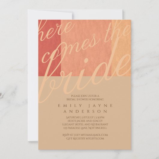 Gewürz ist Nice Typografy Brautparty Moderne Einladung (Vorderseite)