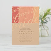 Gewürz ist Nice Typografy Brautparty Moderne Einladung (Stehend Vorderseite)