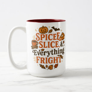Gewürz, Scheibe & Alles Schrecklich Halloween Zweifarbige Tasse