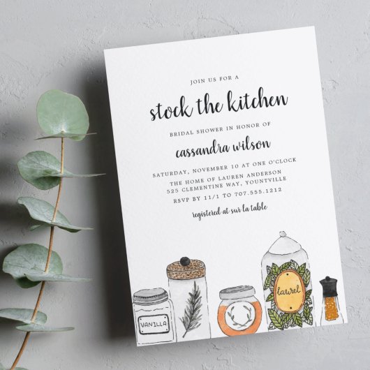 Gewürzbahn | Kitchen Bridal Dusche Einladung