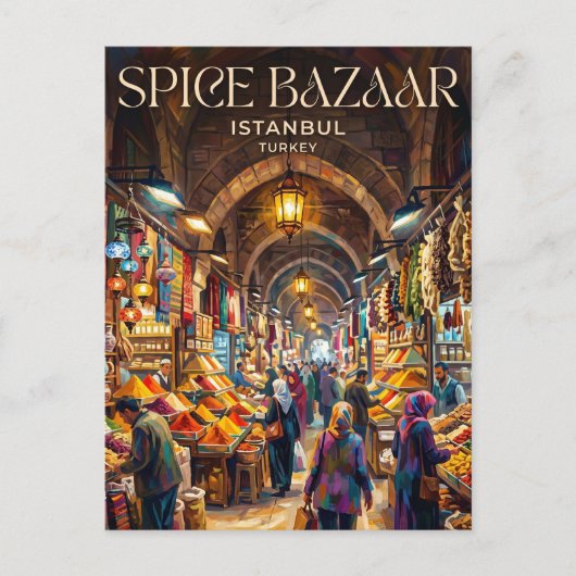 Gewürzbasar Türkei Postkarte (Vorderseite)